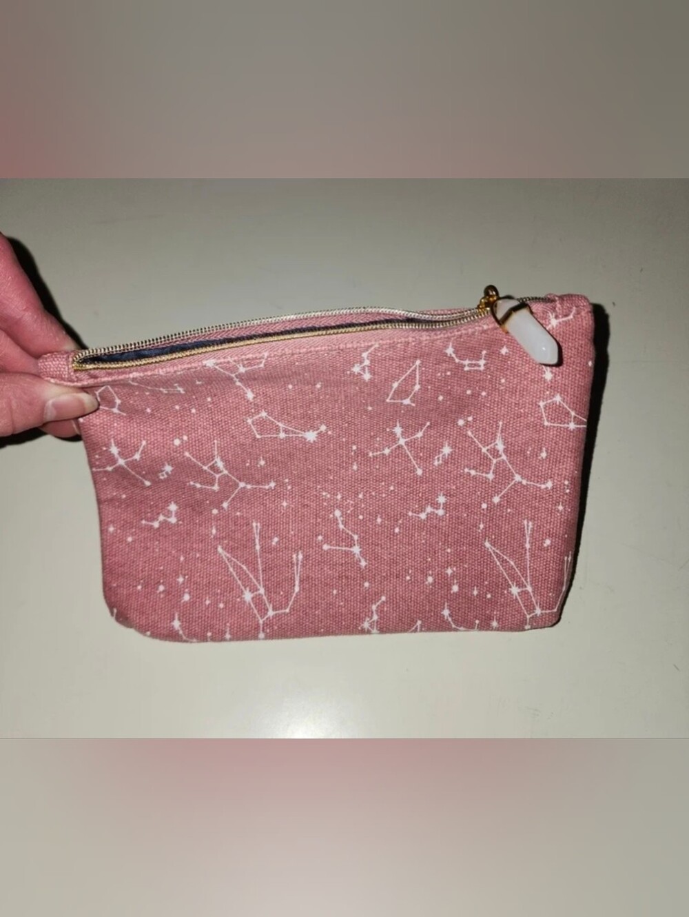 IPSY Pink Constellation Zip up Travel Glam Bag Make Up Pouch Cosmetic Bag